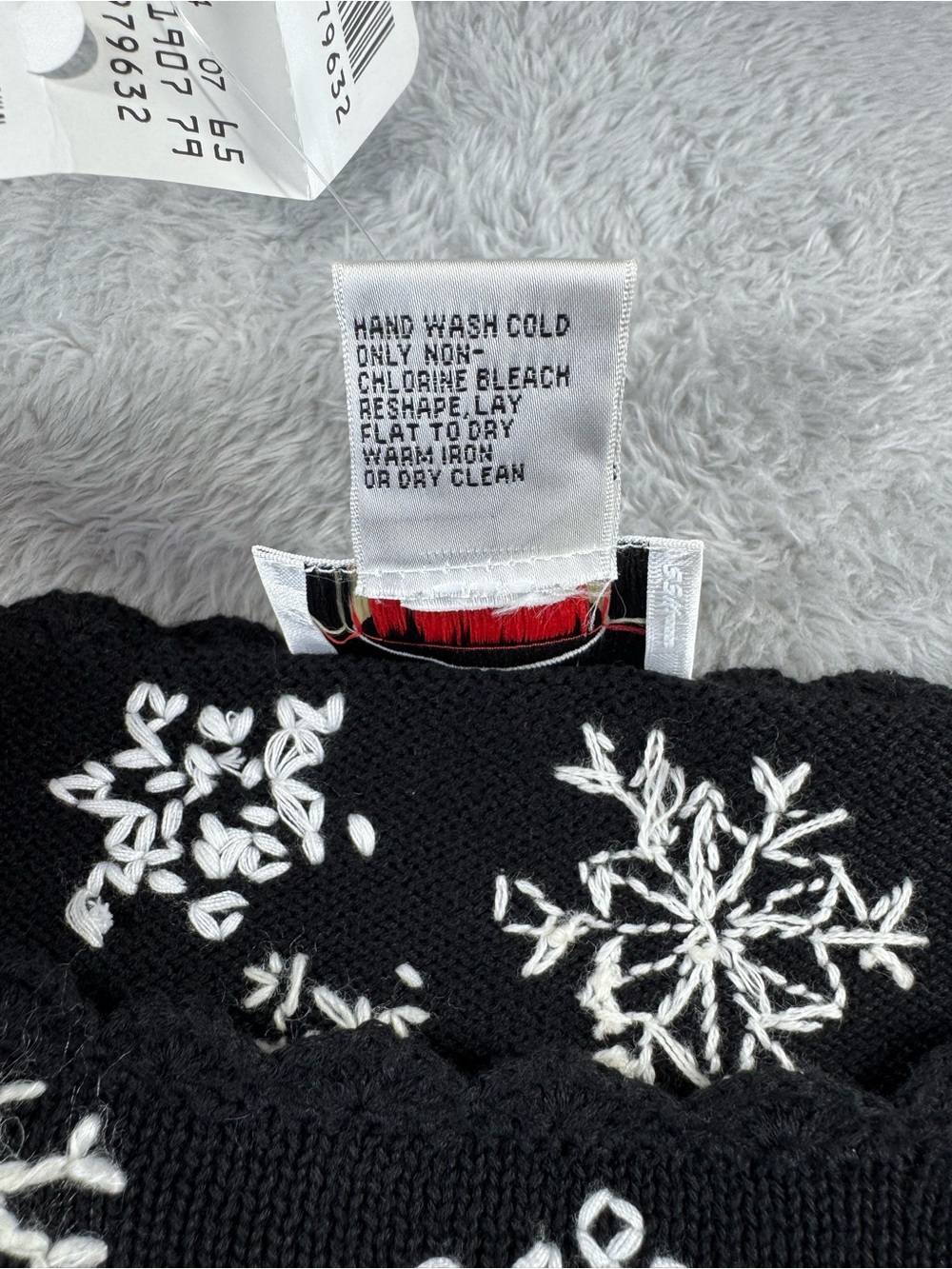 NWT Vintage Talbots Woman 1X Embroidered Snowflake Christmas Sweater - Picture 8 of 14